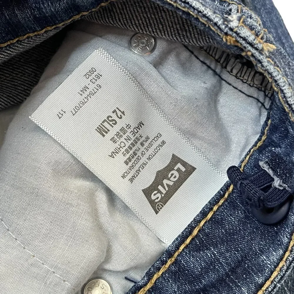 Levi's Youth Girls 711 Skinny Blue Jeans Size 12 Slim
